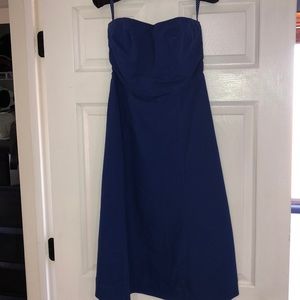 Strapless Blue Cocktail Dress